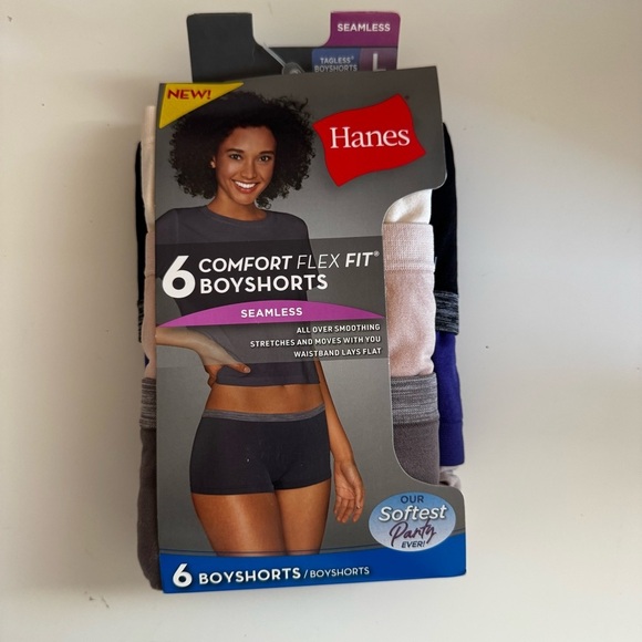Hanes Seamless Boyshorts in Soft Beige New - Picture 4 of 5